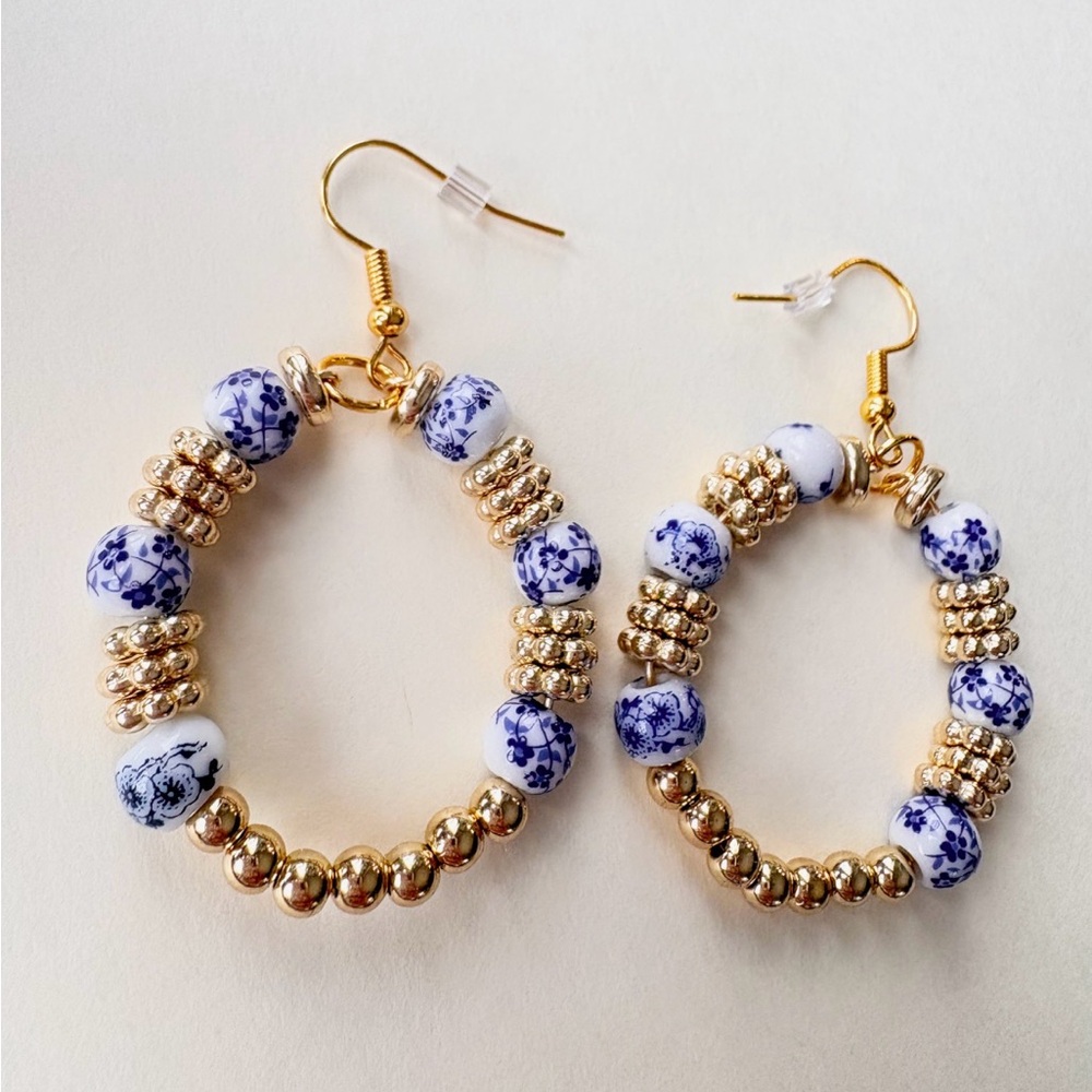 Floral Porcelain Earrings ***can be sold separately ***